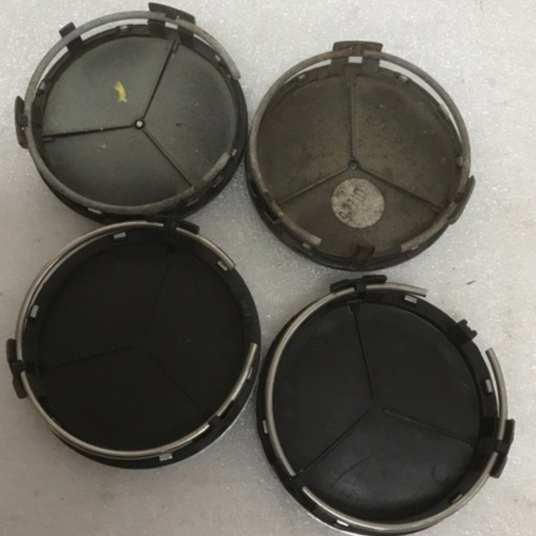 Set of 4 Mercedes-Benz Matte Black Wheel Center Hub Caps 3d7e8d07