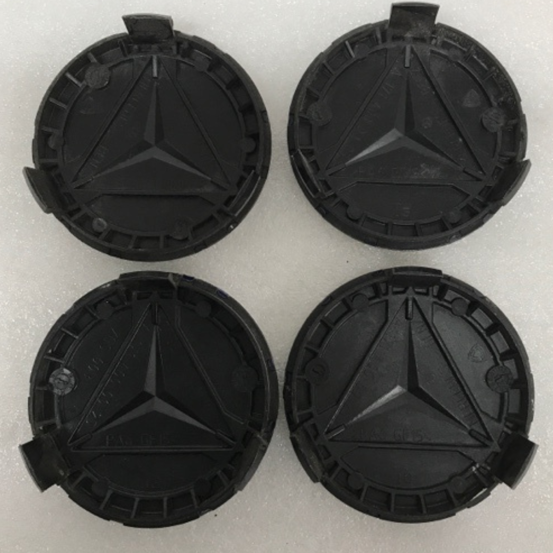 Set of 4 Mercedes-Benz Classic Dark Blue Wheel Center Caps AMG Wreath fa91a722
