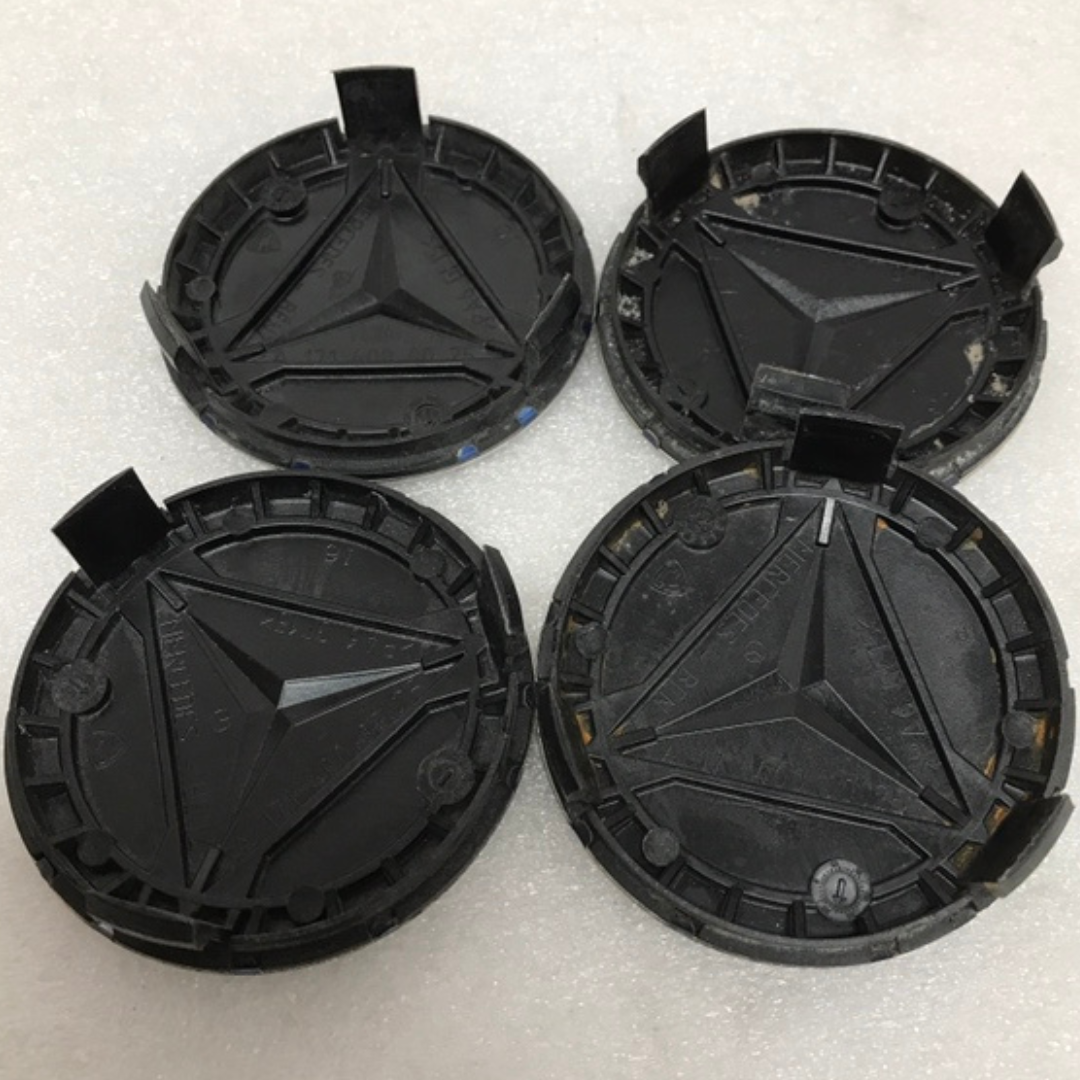 Set of 4 Mercedes 75MM Classic Dark Blue Wheel Center Hub Caps 5093bb96