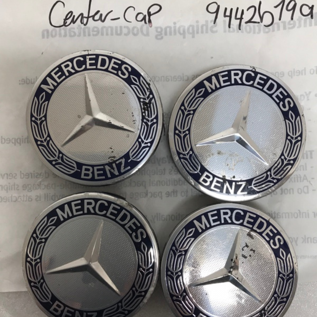 Set of 4 Mercedes 75MM Classic Dark Blue Wheel Center Hub Caps 9442b19a