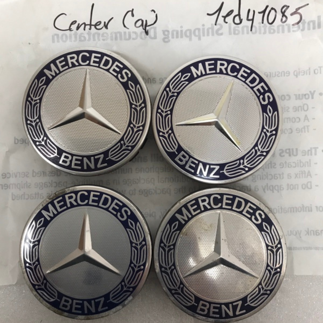Set of 4 Mercedes-Benz 75MM Classic Dark Blue Wheel Center Hub Caps 1ed41085
