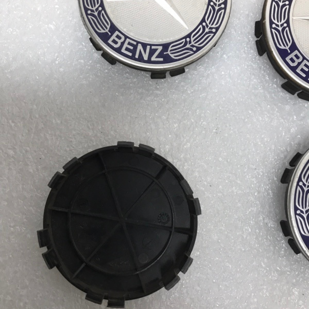 Set of 4 Mercedes 75MM Classic Dark Blue Wheel Center Hub Caps AMG d310b681
