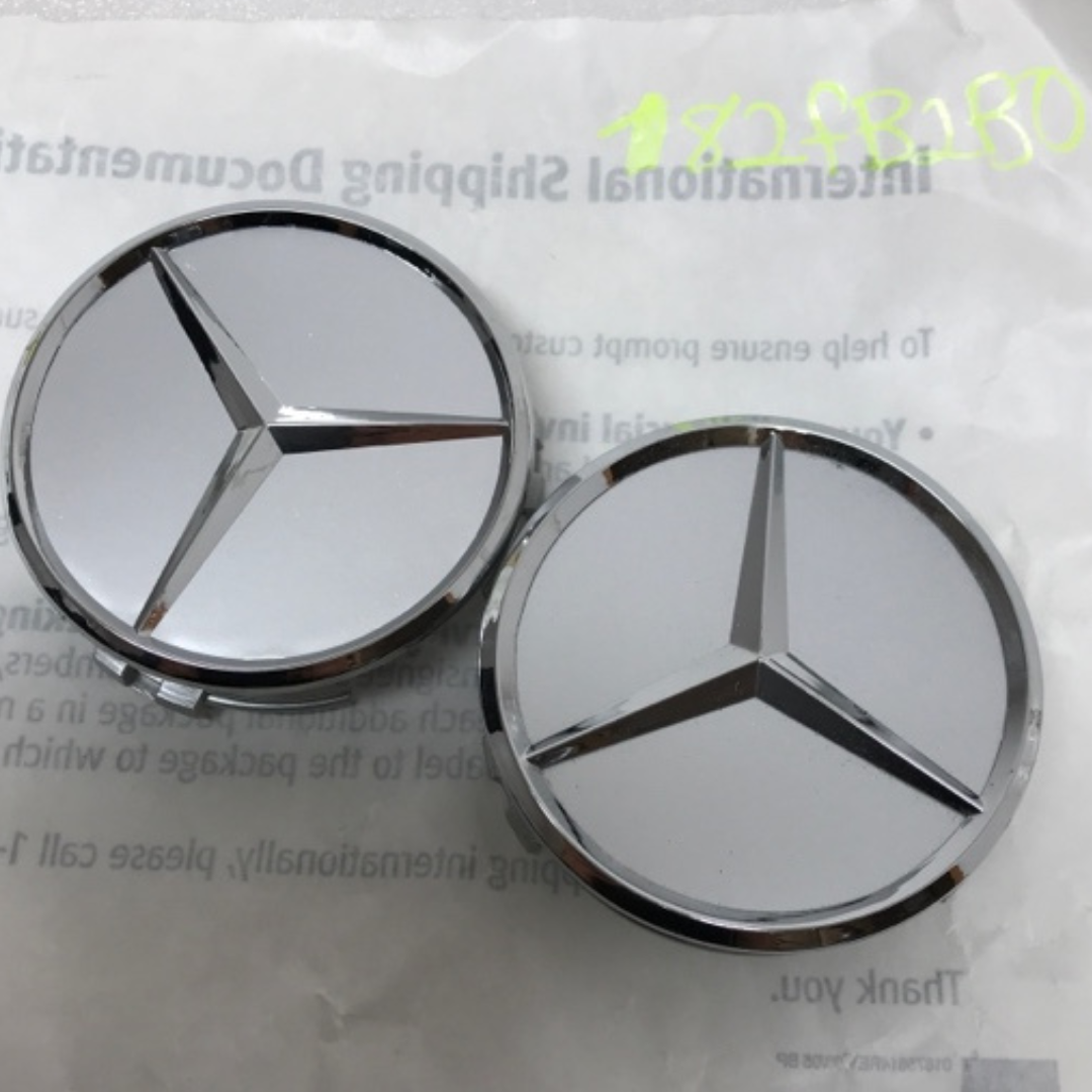 SET OF 2 CENTER CAPS Mercedes Benz A1714000125 75 MM 182fb2b0