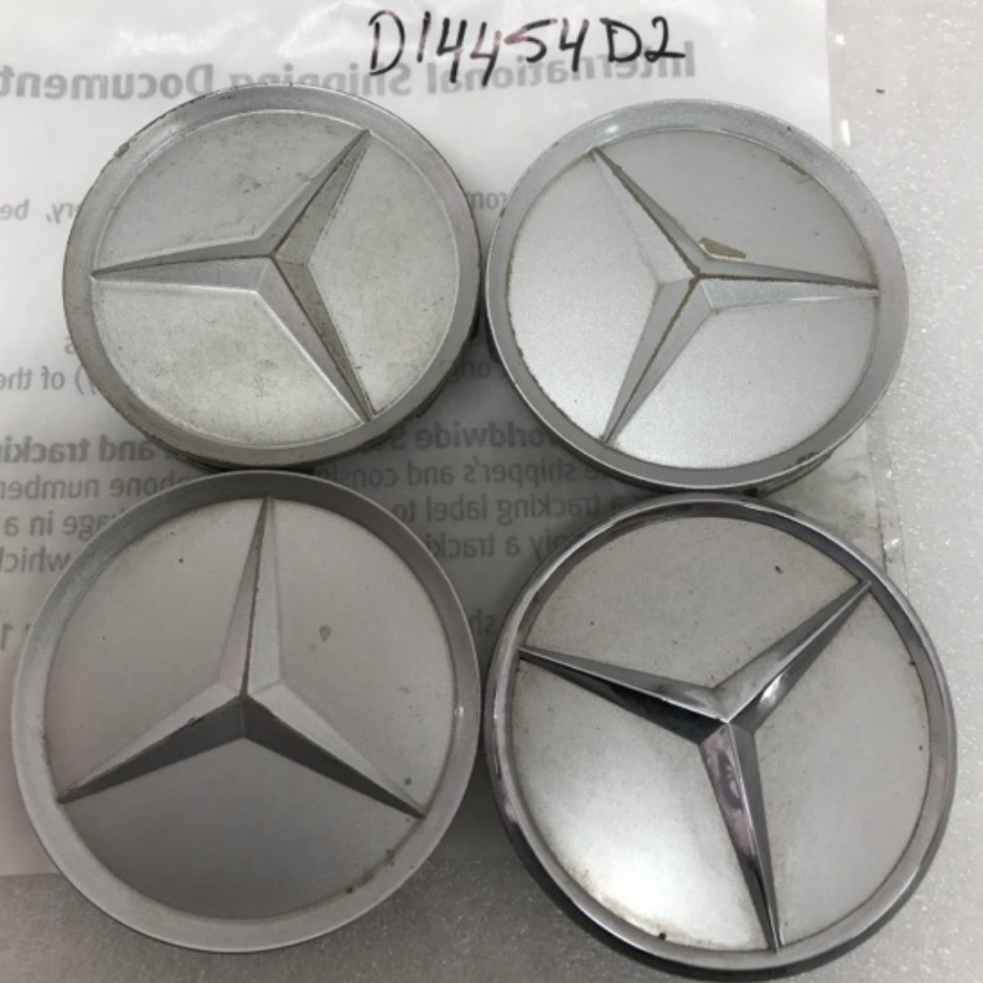 Set of 4 Mercedes-Benz Silver Wheel Center Hub Caps 75mm d14454d2