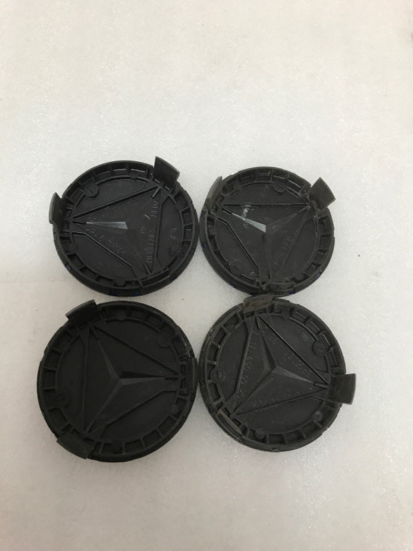 Set of 4 Mercedes 75MM Classic Dark Blue Wheel Center Caps AMG Wreath 93ccbd68