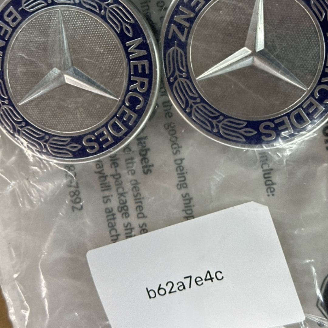 Set of 4 Mercedes-Benz Dark Blue Center Cap 75MM b62a7e4c
