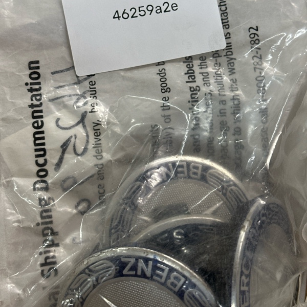 Set of 4 Mercedes 75MM Classic Dark Blue Wheel Center Caps AMG Wreath 46259a2e