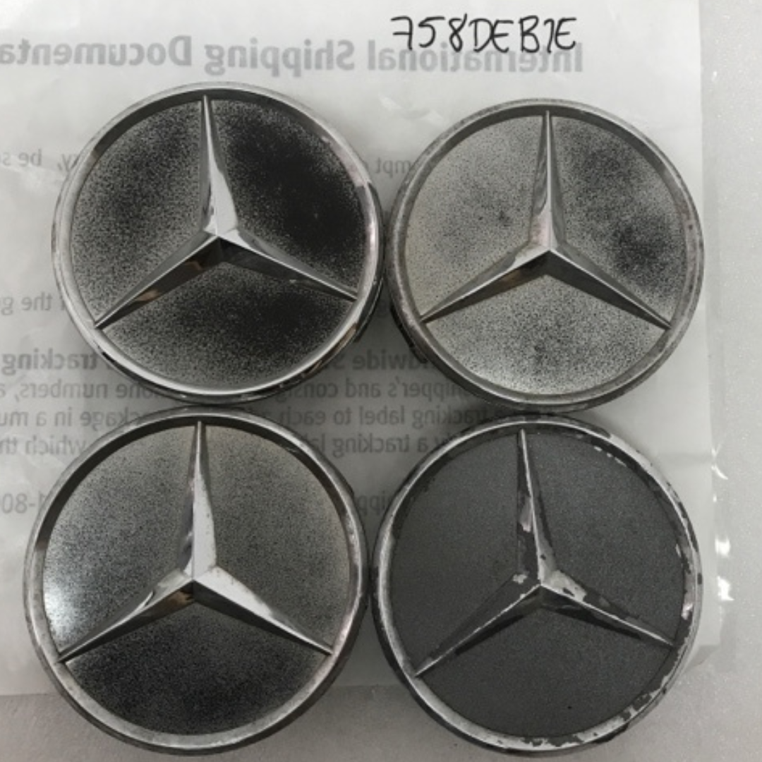 4x for Mercedes-Benz Matte Black Wheel Center Hub Caps 75mm 758deb1e