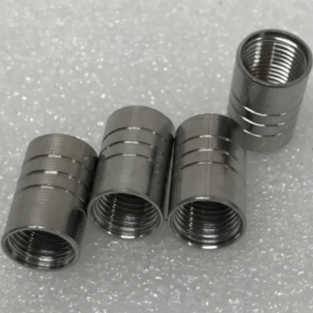 Set of 4 Universal Mazda Silver Wheel Stem Air Valve Caps 47000ac9