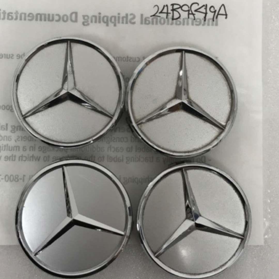4x for Mercedes-Benz Silver Wheel Center Hub Caps 75mm 24b9f49a