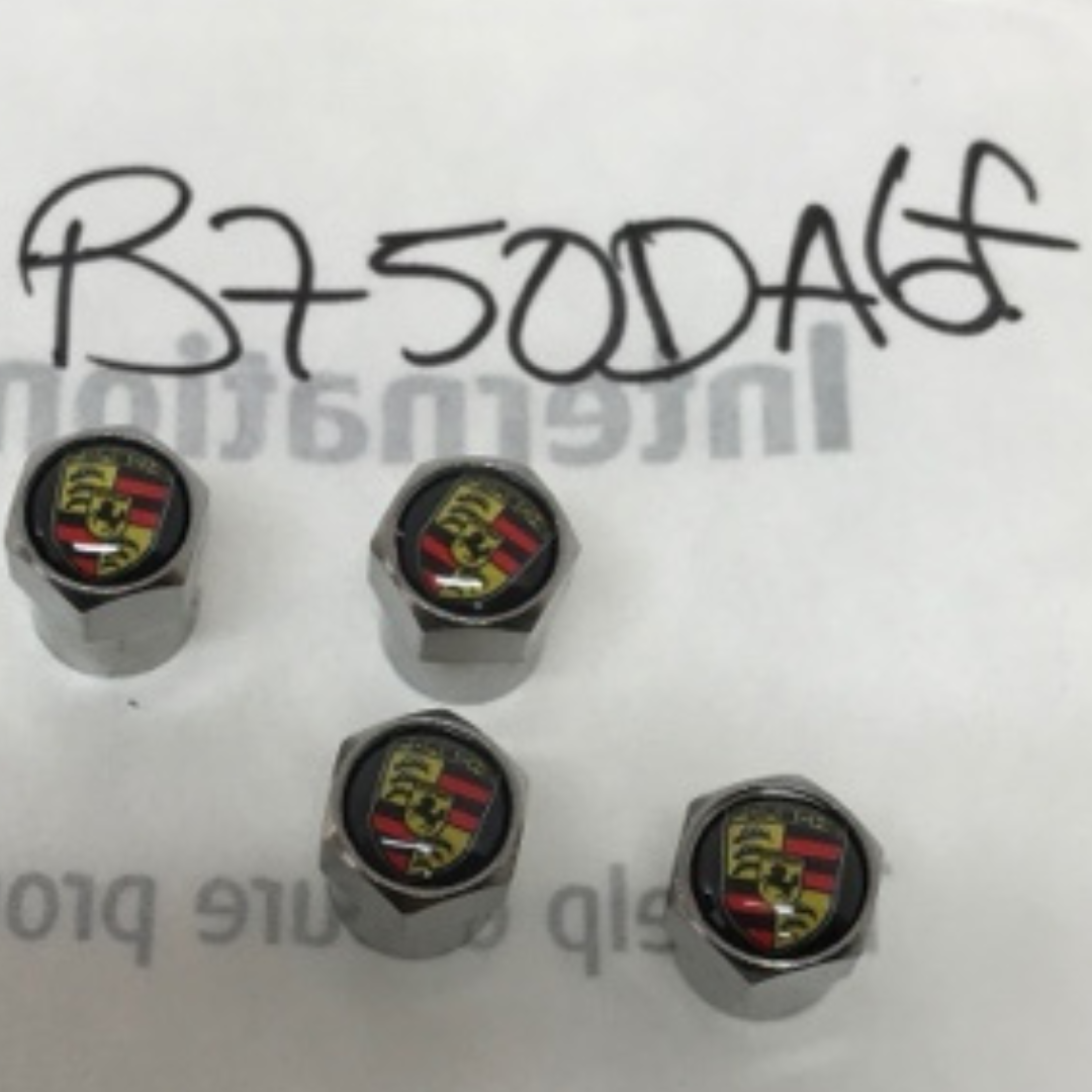 Set of 4 Porsche Tire Valves For Car b750da6f