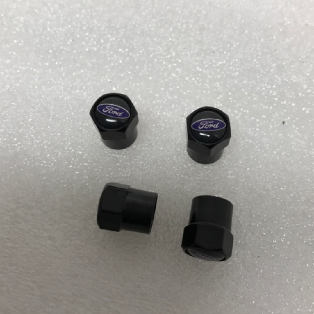 Set of 4 Ford Wheel Air Stem Valve Caps e029f341