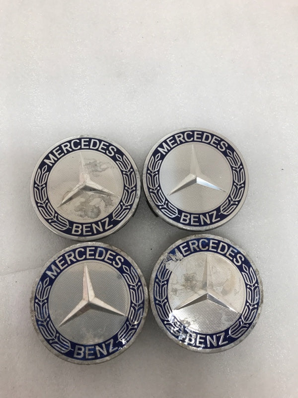 4PC Mercedes 75MM Classic Dark Blue Wheel Center Hub Caps AMG Wreath 03df9bb3