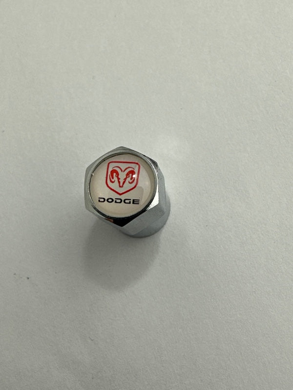 Set of 4 Universal Dodge Silver Wheel Stem Air Valve Caps ec468311