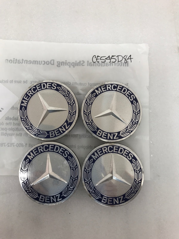 4PC Mercedes 75MM Classic Dark Blue Wheel Center Hub Caps AMG Wreath ce545d84