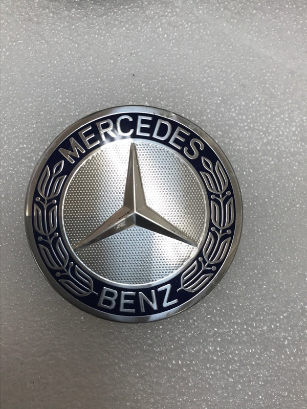 Set of 5 Mercedes 75mm Wheel Center Caps Emblem Logo Dark Blue 5921ebd8