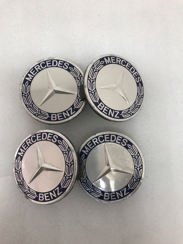 4PC Mercedes 75MM Classic Dark Blue Wheel Center Hub Caps AMG Wreath ce545d84