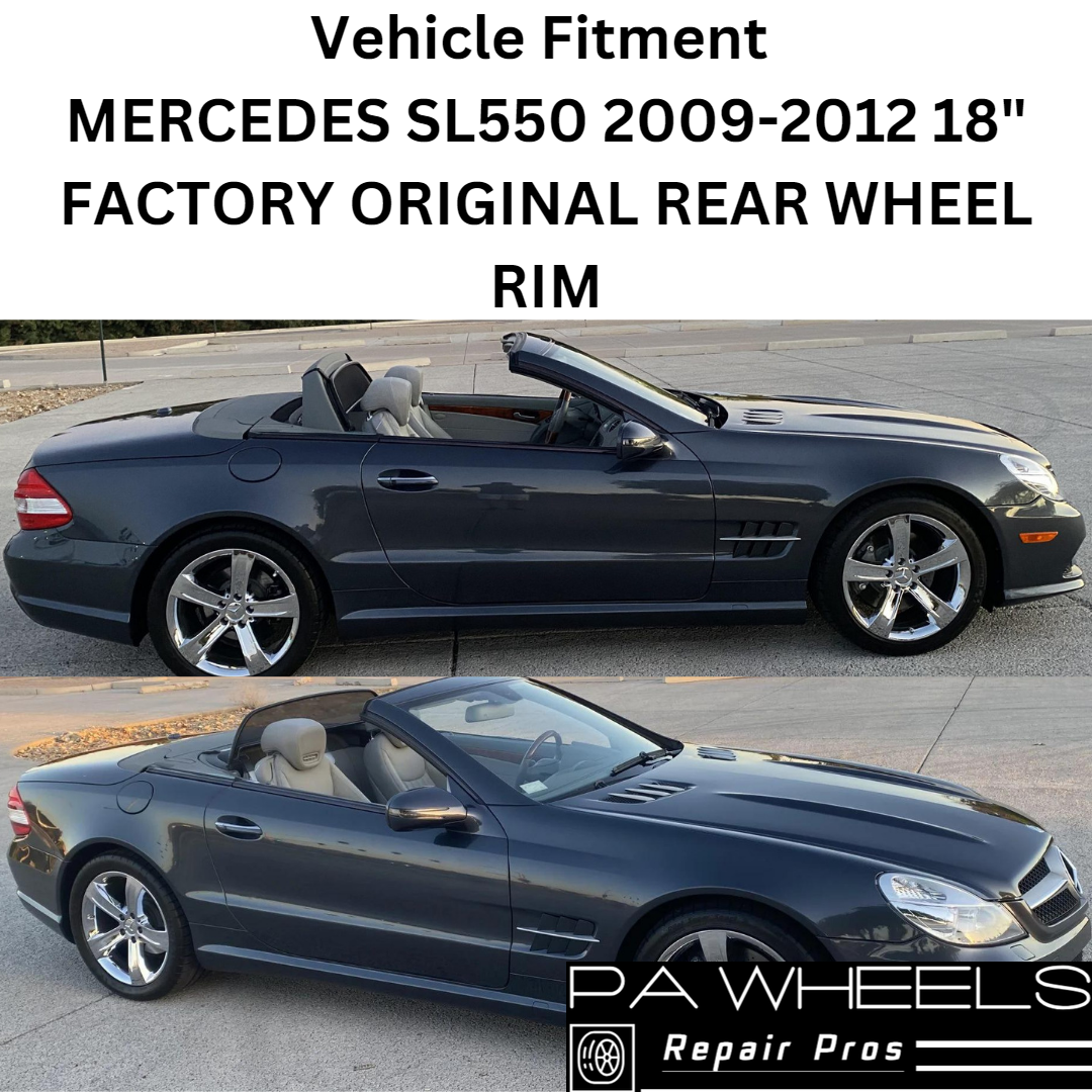 MERCEDES SL550 2009-2012 18" FACTORY ORIGINAL REAR WHEEL RIM 85077 A2304014102