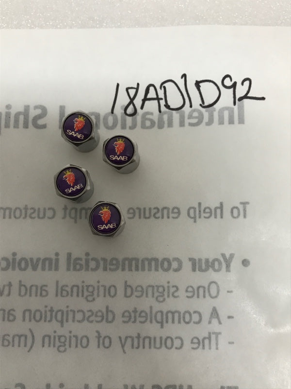 Set of 4 SAAB TIRE VALVES FOR CAR 18ad1d92