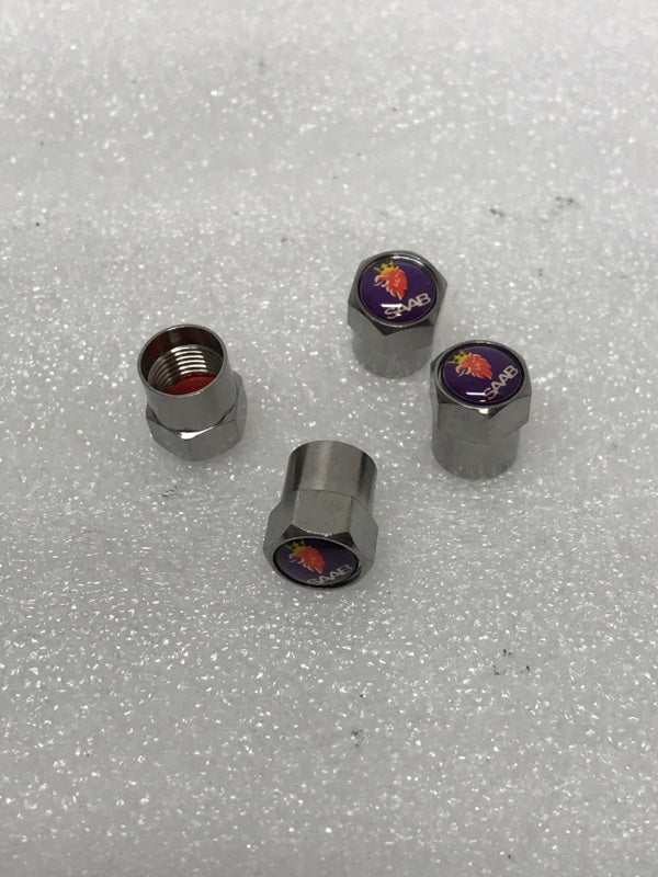 Set of 4 SAAB TIRE VALVES FOR CAR 18ad1d92