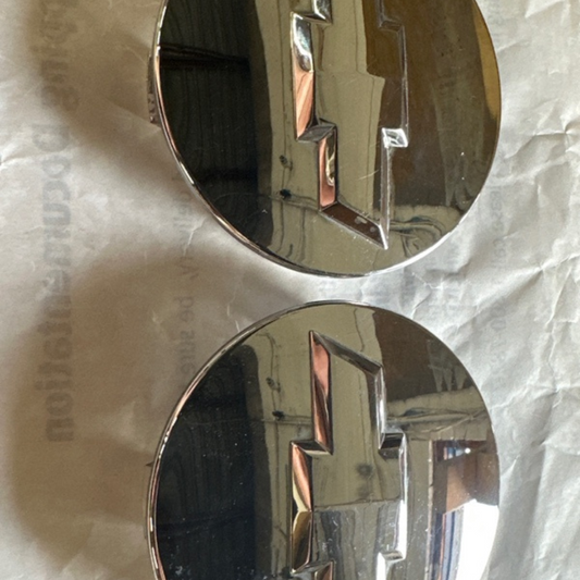 Set of 2 Chevy Silverado Suburban Tahoe Silver Wheel Center Hub Caps eeae608c