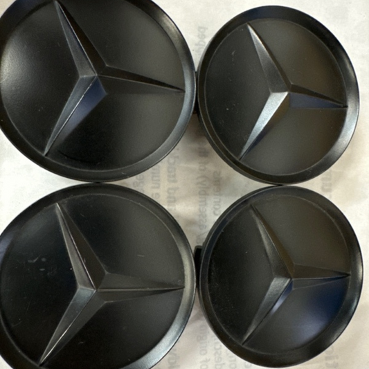 Set of 4 Mercedes-Benz Wheel Center Cap Matte Black 015ddbc3
