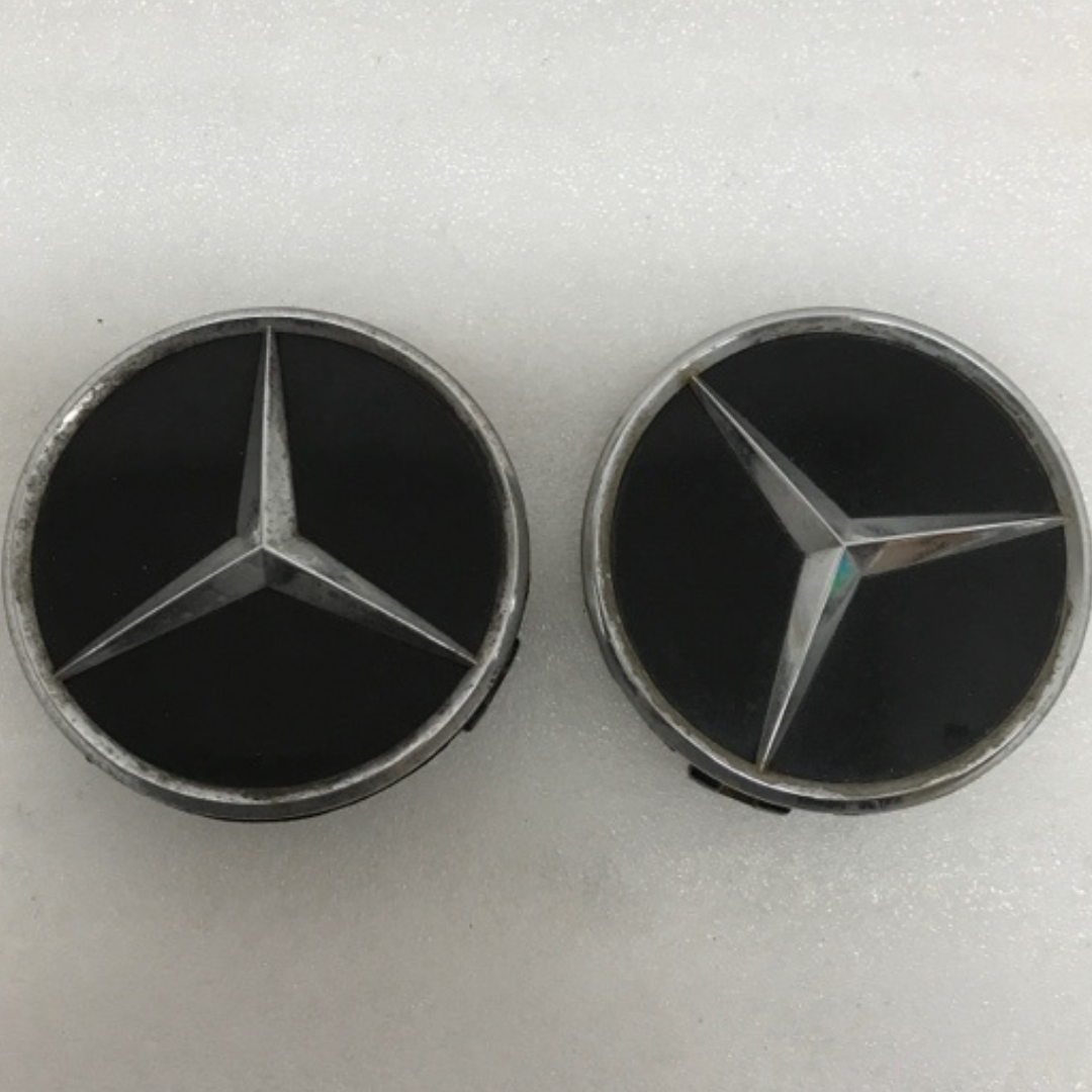 SET OF 2 CENTER CAPS Mercedes Benz 220 400 01 25 75 MM