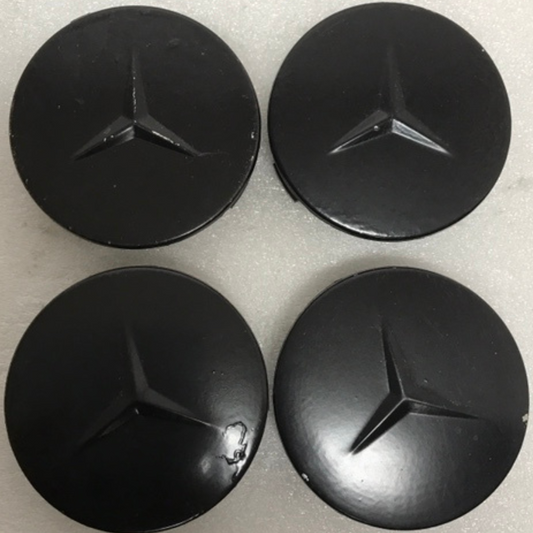 4PC Mercedes 75MM Center Hub Caps AMG Black fad24def