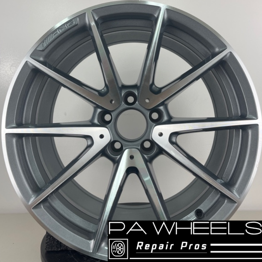 MERCEDES C63 2017-2019 18" FACTORY ORIGINAL FRONT AMG WHEEL RIM 85520 A2054015700