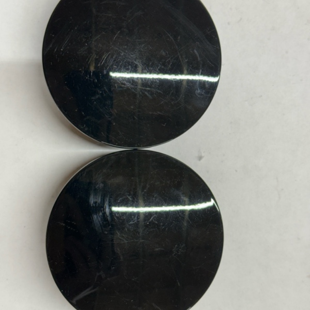 Set of 2 Blank Gloss Black Wheel Center Cap CAP5190 18078713