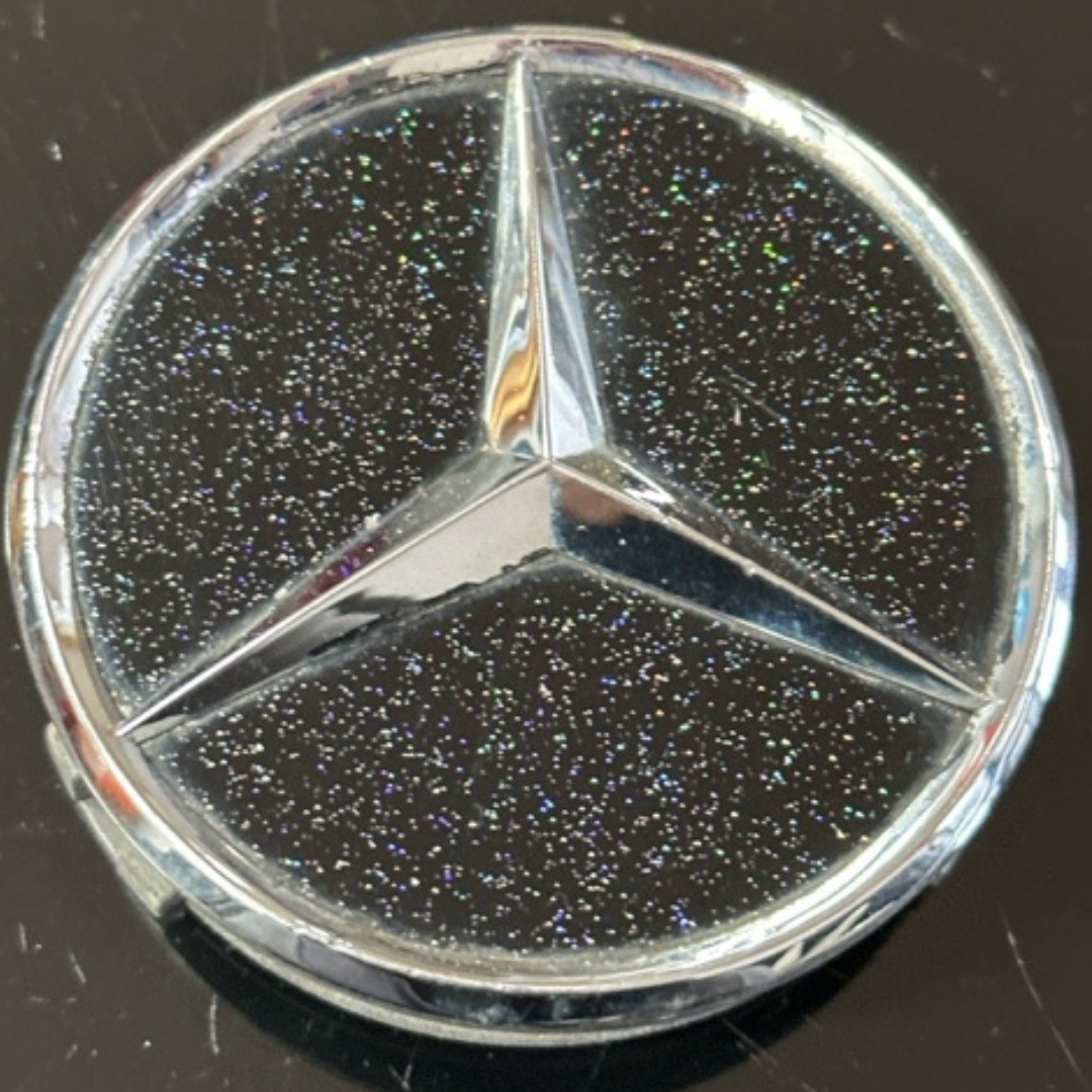 Set of 3 Mercedes-Benz Black Wheel Center Cap 75MM 2204000125 7303136e