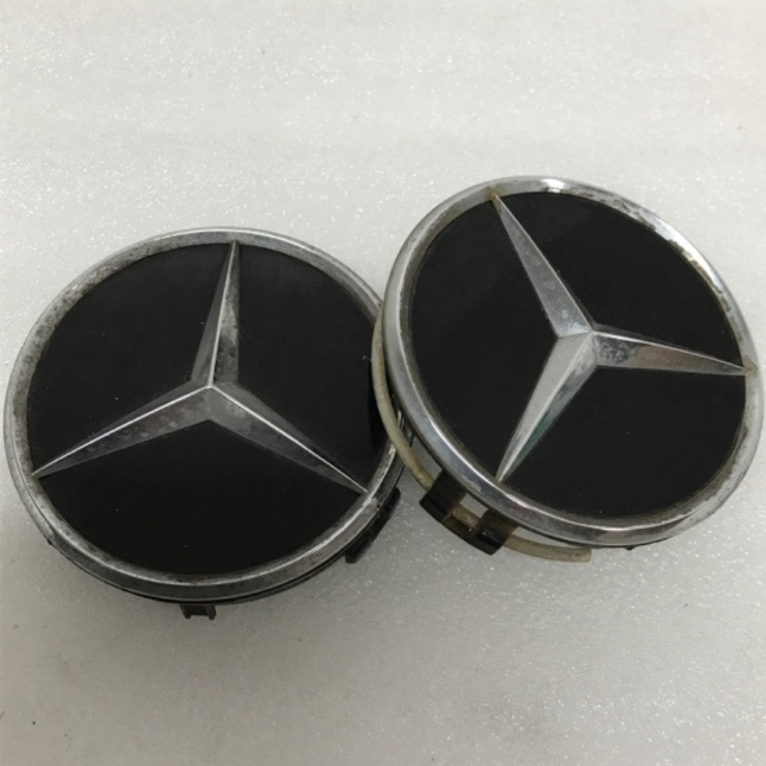SET OF 2 CENTER CAPS Mercedes Benz 220 400 01 25 75 MM