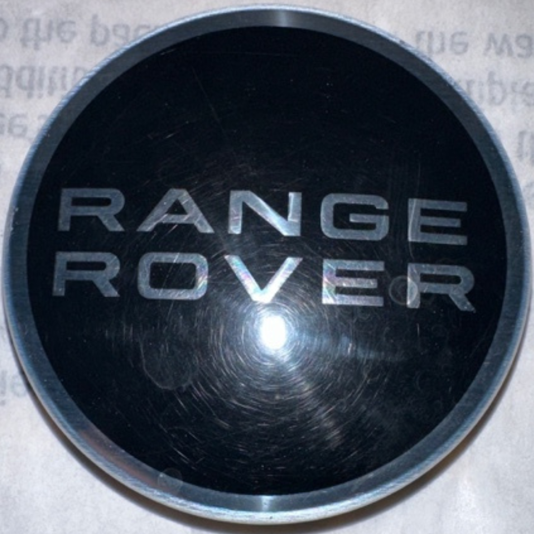 Set of 3 Range Rover Wheel Center Caps Glossy Black 63mm 29cb4848