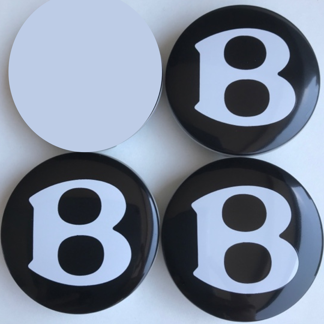 Set of 3 Bentley Black Wheel Center Cap PA6.6 M30 ae200937