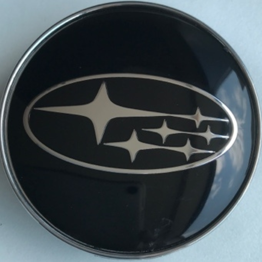 SET OF 2 Subaru Wheel Center Cap Black ce6db6d1