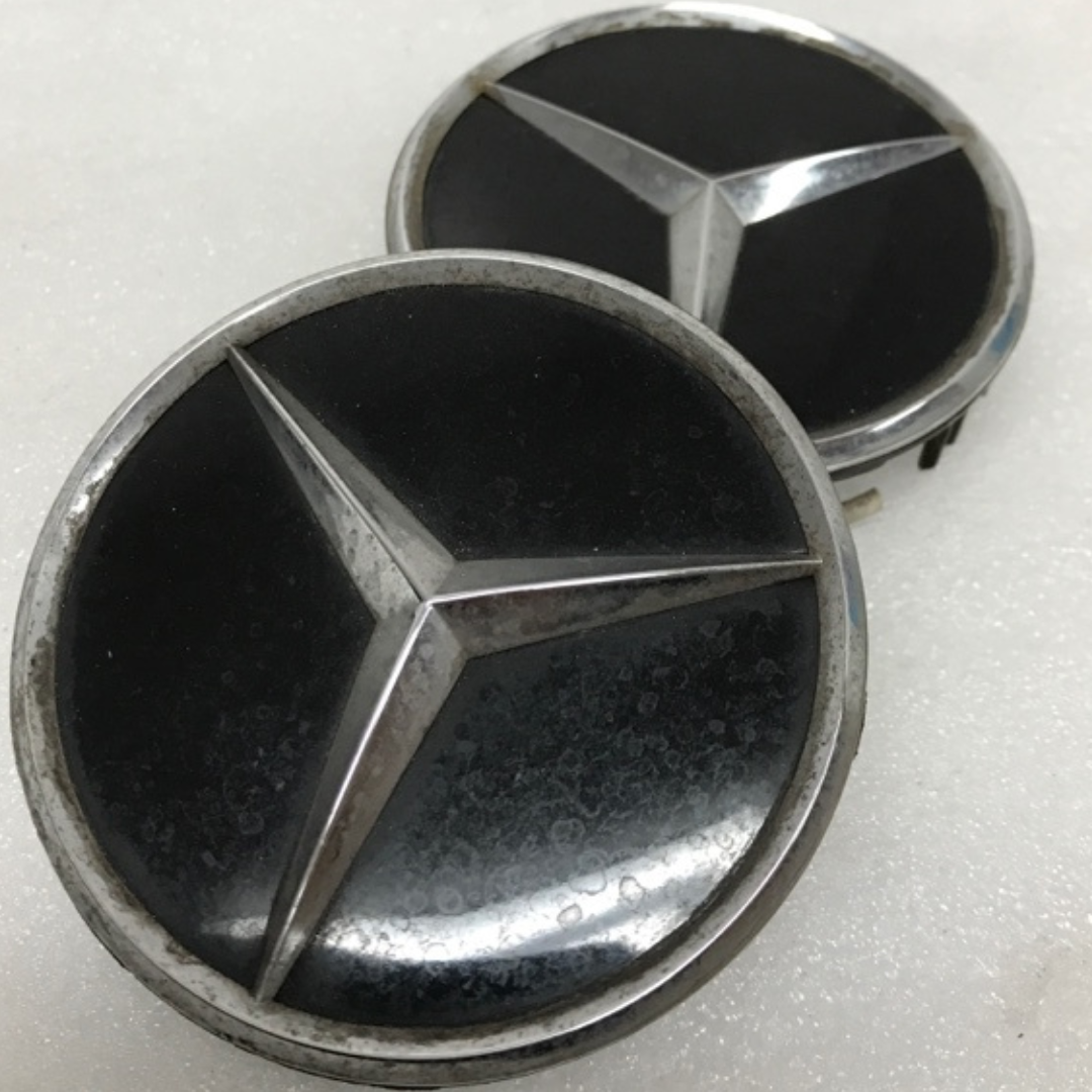 SET OF 2 CENTER CAPS Mercedes Benz 220 400 01 25 75 MM