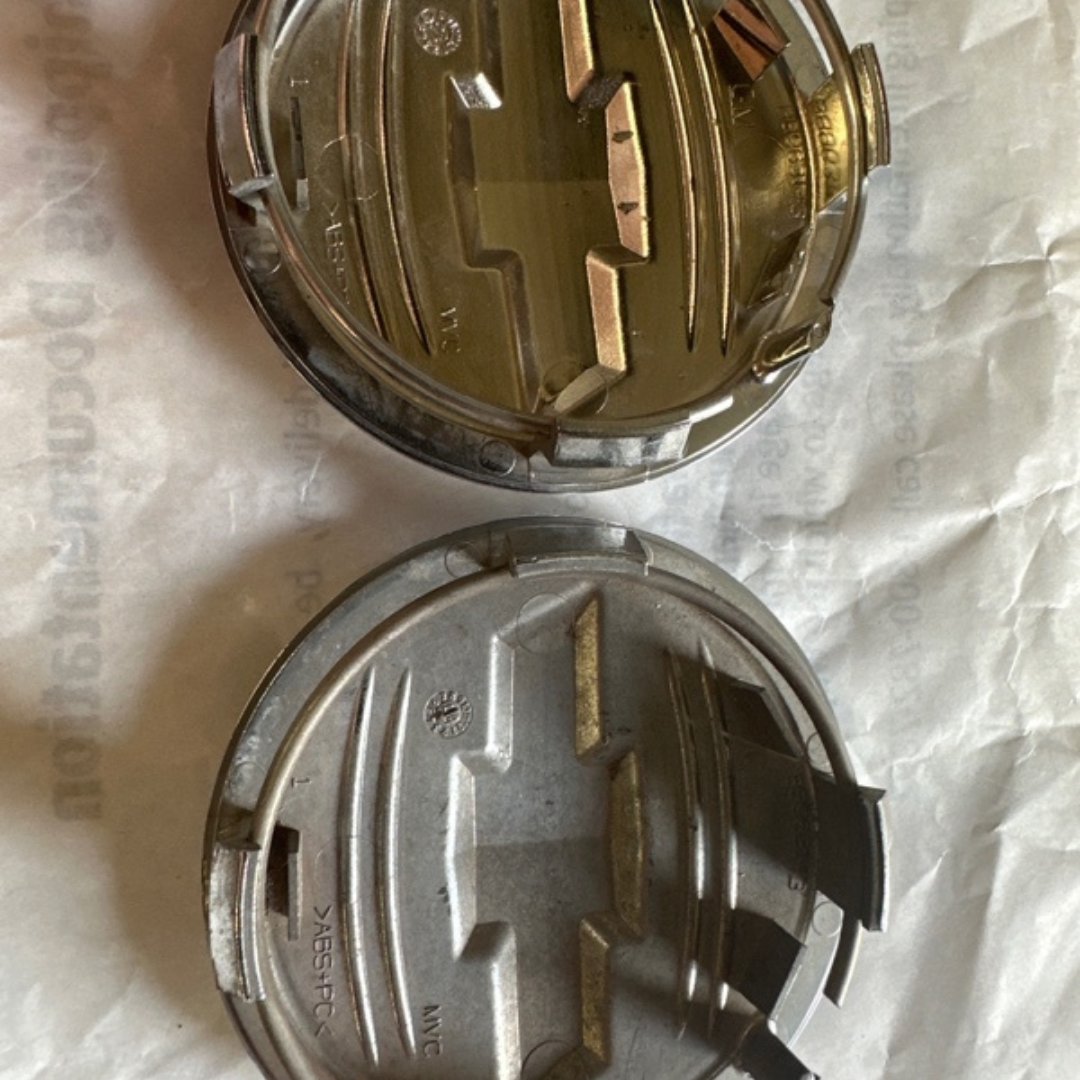 Set of 2 Chevy Silverado Suburban Tahoe Silver Wheel Center Hub Caps eeae608c