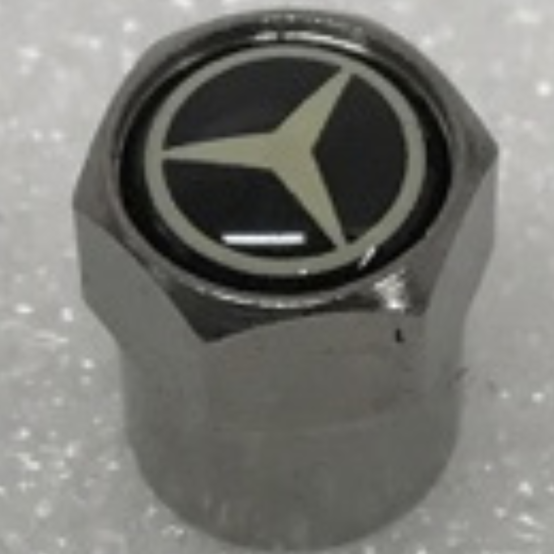 Set of 4 Mercedes Tire Valve Stem Caps For Car 729d6484