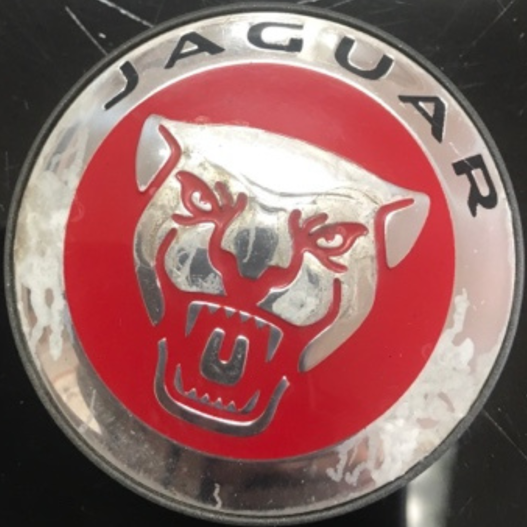 Set of 4 Jaguar Center Cap AW9M-1A096-AA Red Logo 86d2a4af