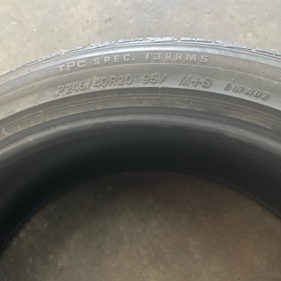 One Bridgestone Potenza RE97AS 245/40/20 Tire f3fad101