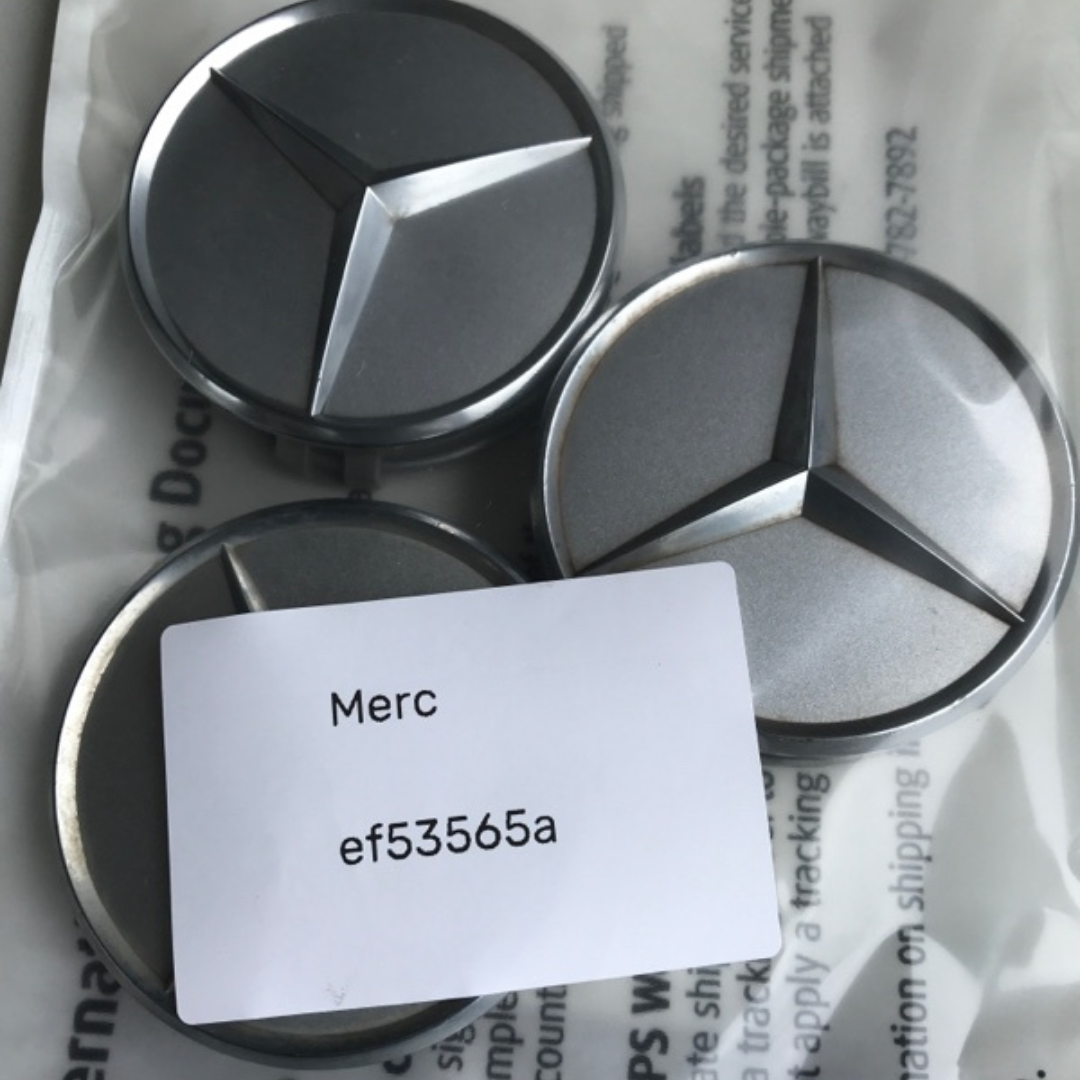 Set of 3 Mercedes-Benz Silver Wheel Hub Center Cap A2204000125 ef53565a