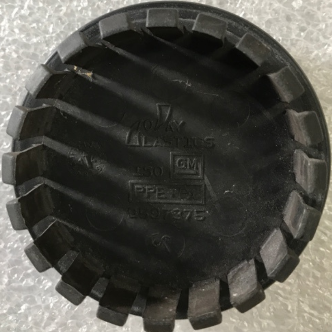 Set of 2 Cadillac Wheel Center Caps Glossy Black 9597375 b7aa7769