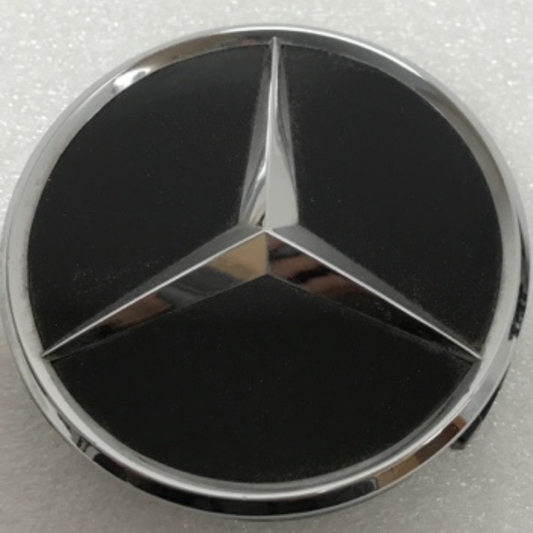 Mercedes-Benz Black Wheel Center Hub Caps 75mm 668d23b6