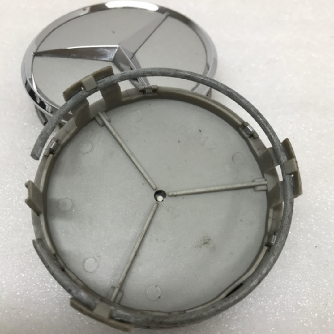 SET OF 2 Mercedes Benz SILVER Center Caps 2204000125 75 MM 365def1d