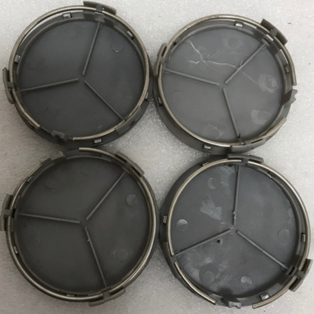 Set of 4 Mercedes-Benz Silver Wheel Center Hub Caps a7b13f44