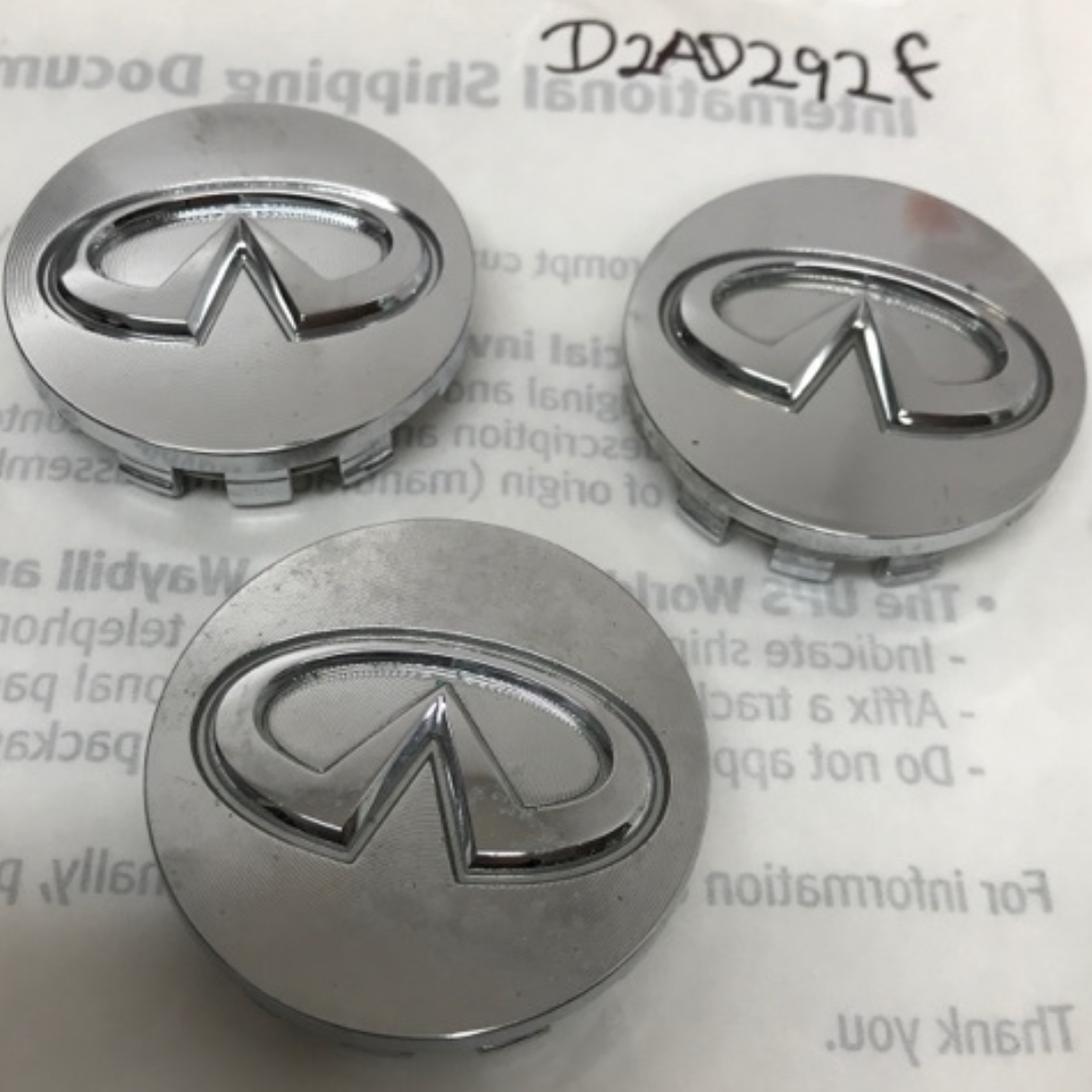 SET OF 3 Infinity SILVER 40343-1CA4A CENTER CAP d2ad292f