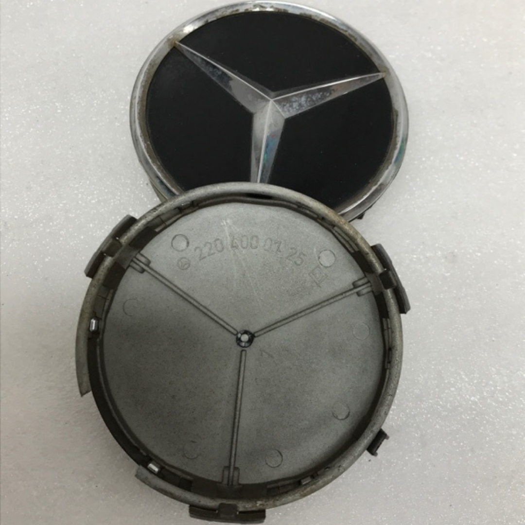 SET OF 2 CENTER CAPS Mercedes Benz 220 400 01 25 75 MM