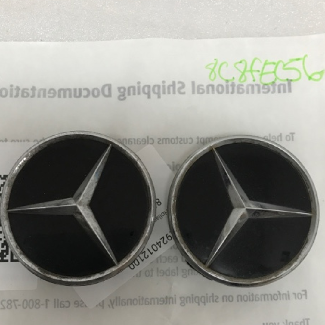SET OF 2 CENTER CAPS Mercedes Benz 220 400 01 25 75 MM