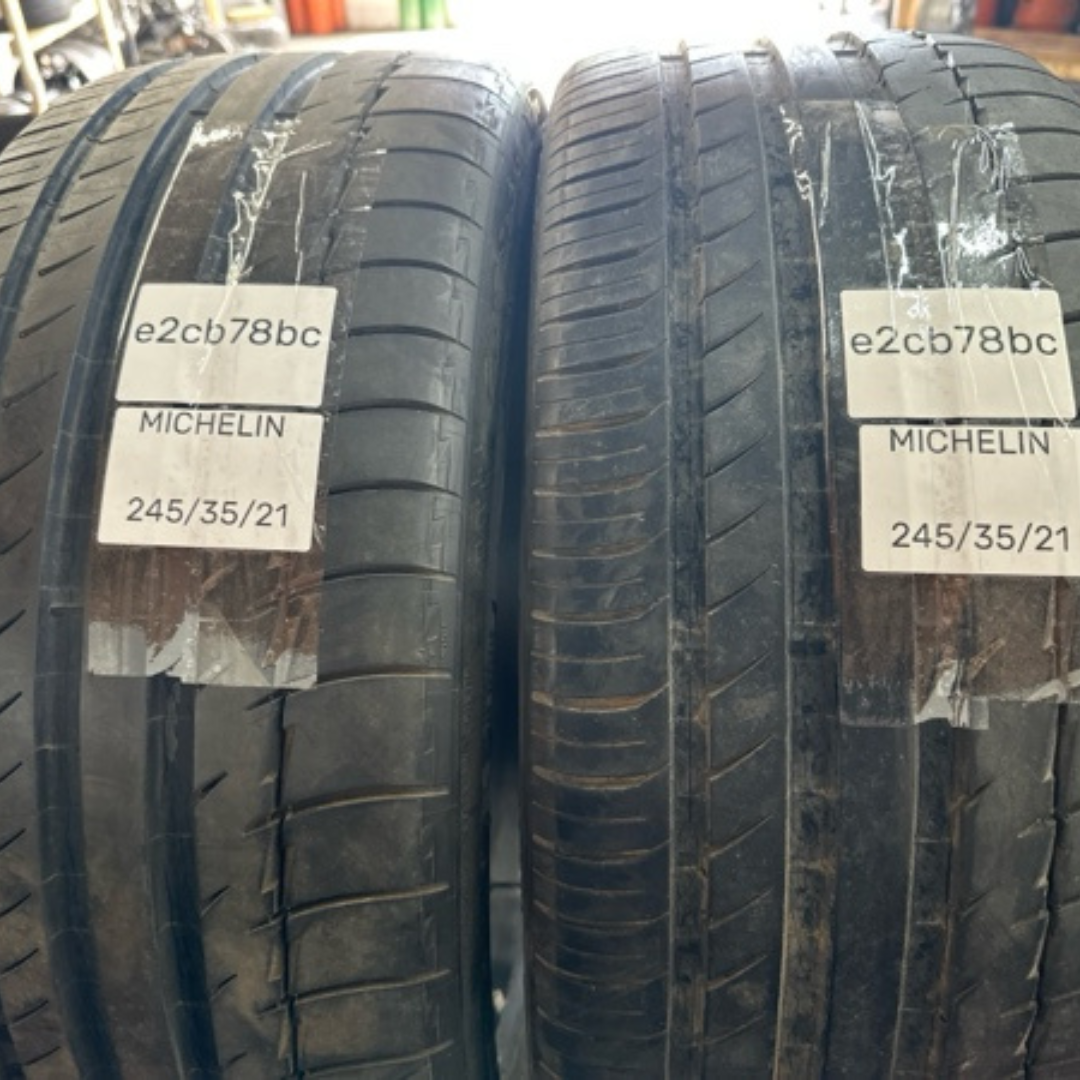 Set of 2 Michelin Pilot Sport Tire Size 245/35/21
