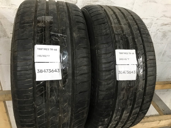 Set of (2) TBBTIRES TR-66 Size 245/45/17